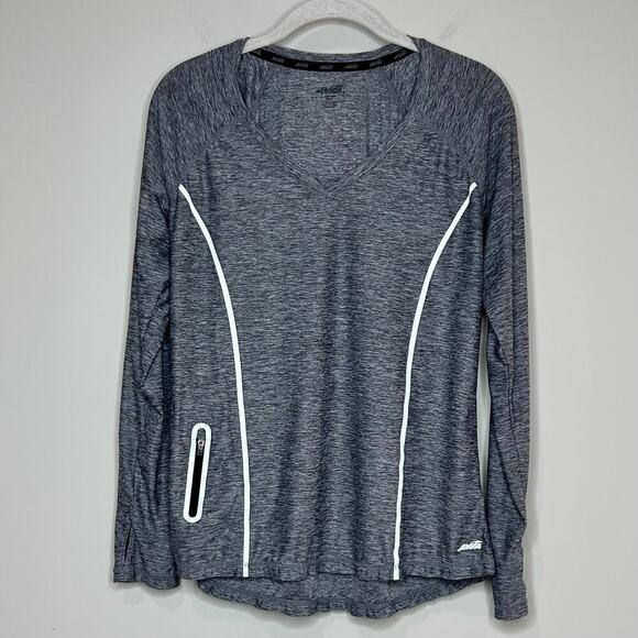 Avia Gray Long Sleeve Workout Shirt Size M - Picture 1 of 10
